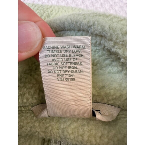 L.L. Bean 1/4 Zip‎ Pullover Womens Size XL Green Fleece Long Sleeve Zip Pocket - Picture 7 of 13